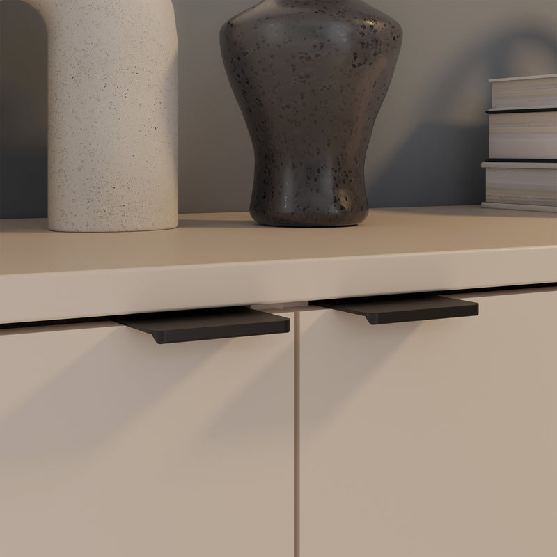 Ganymede Wide 3 Door Cupboard with Drawer in Sand – image 8