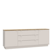 Ganymede Large Sideboard with 3 Drawers & 2 Doors in Mauvella Oak and Sand – image 1