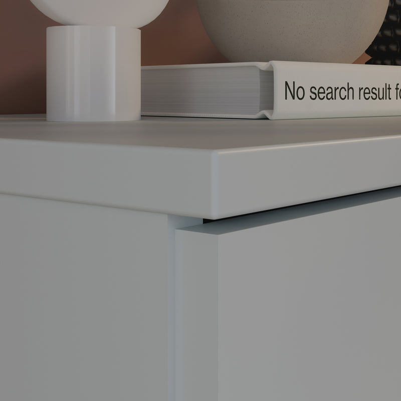 Ganymede Wide TV Unit with Open Shelf, Drawer & 2 Doors in Light Grey – image 7