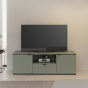 Ganymede Wide TV Unit with Open Shelf & 2 Doors in Sage Green – image 5
