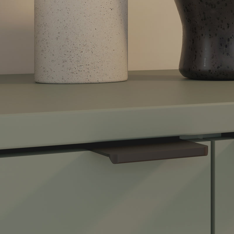 Ganymede Wide TV Unit with Open Shelf & 2 Doors in Sage Green – image 8