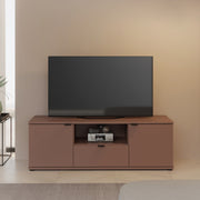 Ganymede Wide TV Unit with Open Shelf, Drawer & 2 Doors in Terracotta – image 5