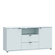 Ganymede TV Unit with Open Shelf, Drawer & 2 Doors in Light Grey – image 1