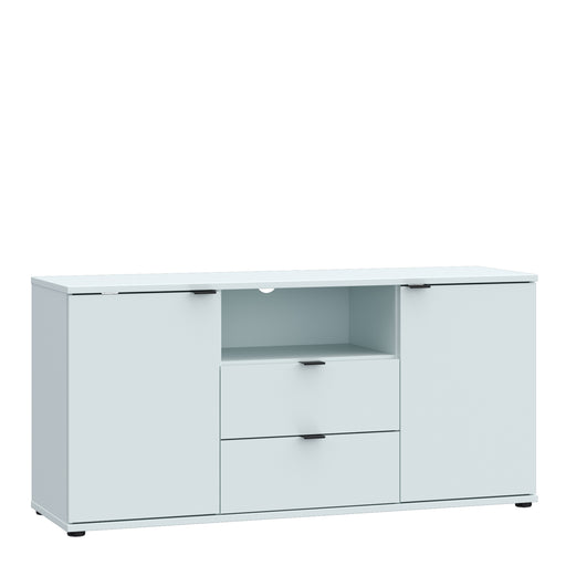 Ganymede TV Unit with Open Shelf, Drawer & 2 Doors in Light Grey – image 1