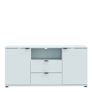 Ganymede TV Unit with Open Shelf, Drawer & 2 Doors in Light Grey – image 2