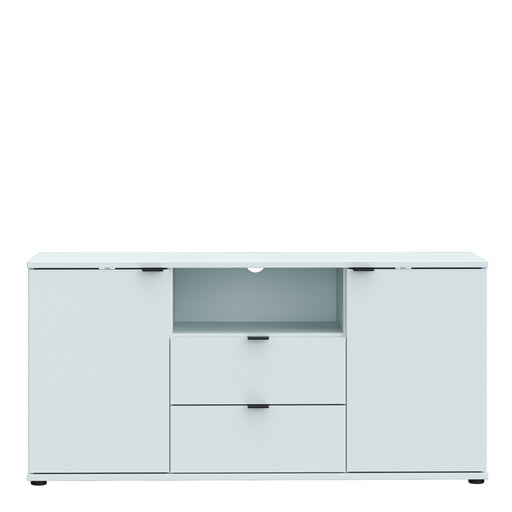 Ganymede TV Unit with Open Shelf, Drawer & 2 Doors in Light Grey – image 2