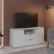 Ganymede TV Unit with Open Shelf, Drawer & 2 Doors in Light Grey – image 5