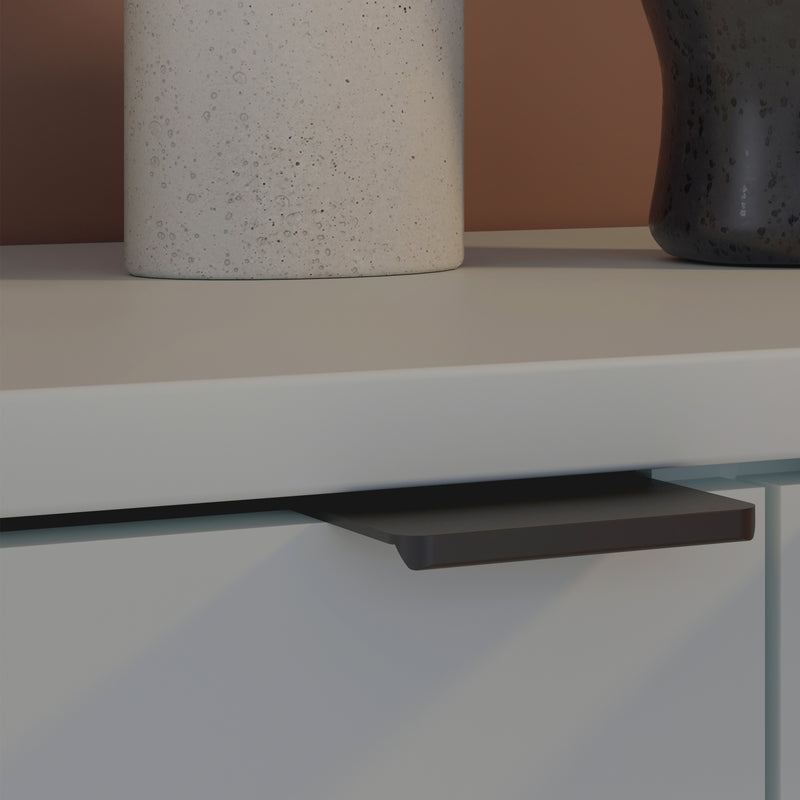 Ganymede TV Unit with Open Shelf, Drawer & 2 Doors in Light Grey – image 8