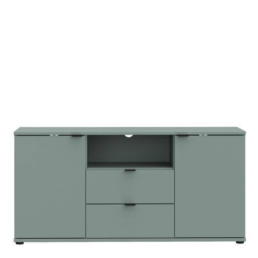 Ganymede TV Unit with Open Shelf, Drawer & 2 Doors in Sage Green – image 2