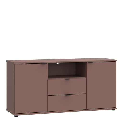 Ganymede TV Unit with Open Shelf, 2 Drawers & 2 Doors in Terracotta – image 1