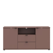 Ganymede TV Unit with Open Shelf, 2 Drawers & 2 Doors in Terracotta – image 2