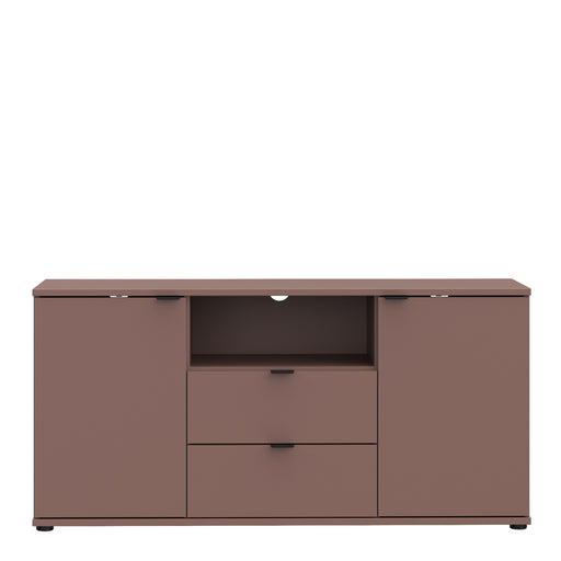 Ganymede TV Unit with Open Shelf, 2 Drawers & 2 Doors in Terracotta – image 2