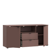 Ganymede TV Unit with Open Shelf, 2 Drawers & 2 Doors in Terracotta – image 3