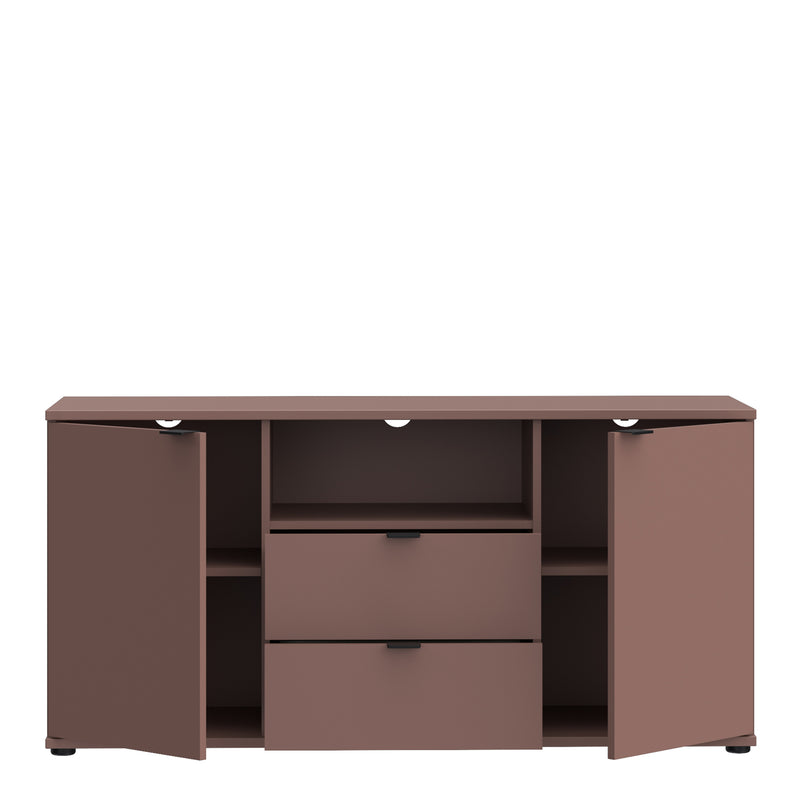 Ganymede TV Unit with Open Shelf, 2 Drawers & 2 Doors in Terracotta – image 4
