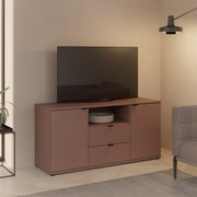 Ganymede TV Unit with Open Shelf, 2 Drawers & 2 Doors in Terracotta – image 5