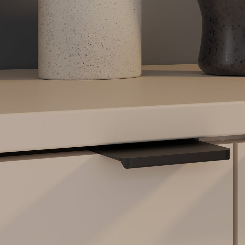 Ganymede Wide TV Unit with Open Shelving, 2 Drawers & 2 Doors in Sand – image 10
