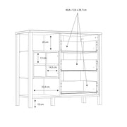 High Rock 3 Drawer Display Chest in Matt Black/Riviera Oak – image 11