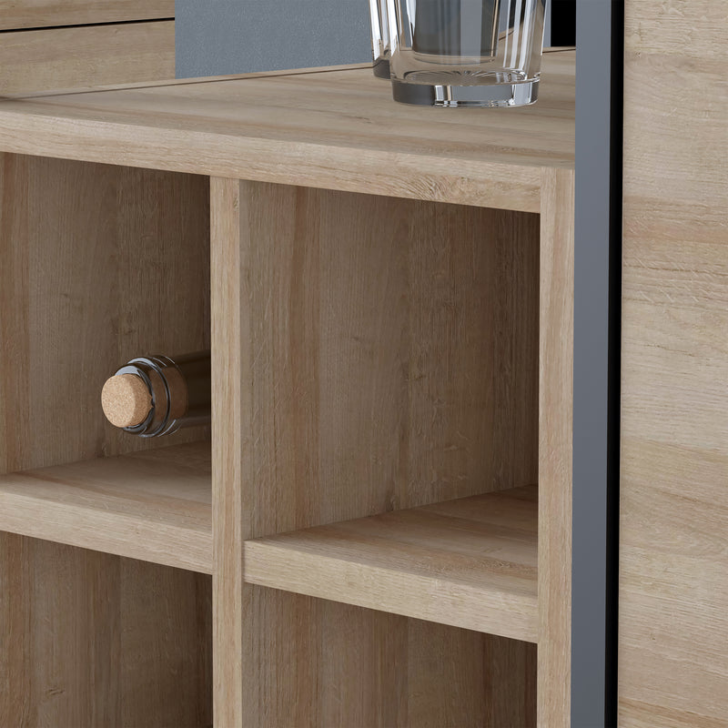 High Rock 3 Drawer Display Chest in Matt Black/Riviera Oak – image 8