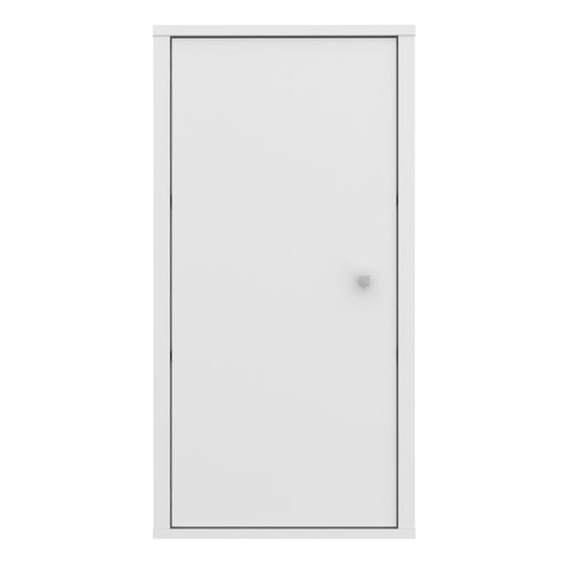 Ipsarion Hanging Cupboard with 1 Door & Silver Handle in White – image 2