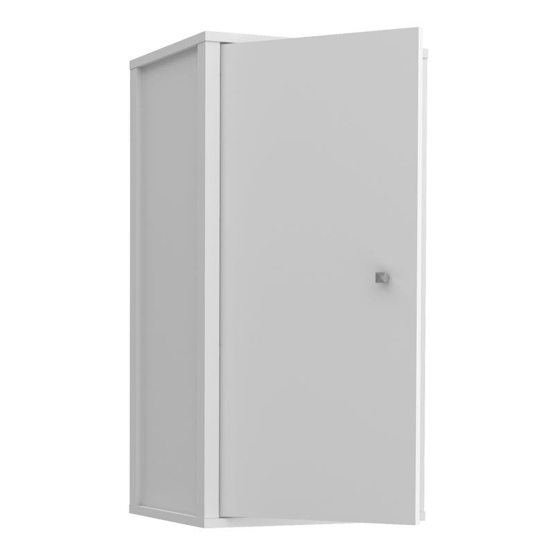 Ipsarion Hanging Cupboard with 1 Door & Silver Handle in White – image 3