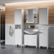 Ipsarion Hanging Cupboard with 1 Door & Silver Handle in White – image 6