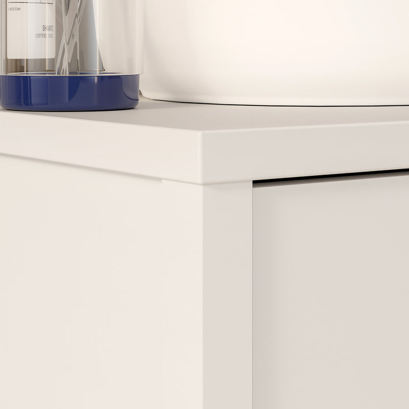 Ipsarion Hanging Cupboard with 1 Door & Silver Handle in White – image 7