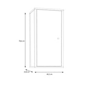 Ipsarion Hanging Cupboard with 1 Door & Silver Handle in White – image 8