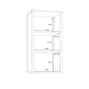 Ipsarion Hanging Cupboard with 1 Door & Silver Handle in White – image 9