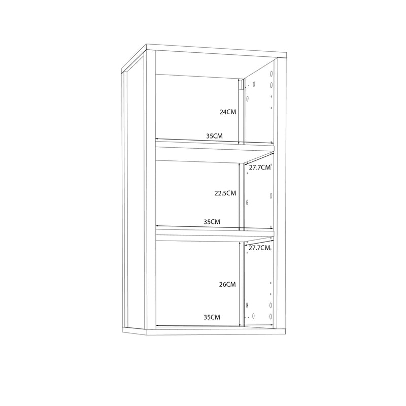 Ipsarion Hanging Cupboard with 1 Door & Silver Handle in White – image 9