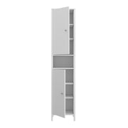 Ipsarion High Cupboard with 2 Doors & Silver Handles in White – image 4