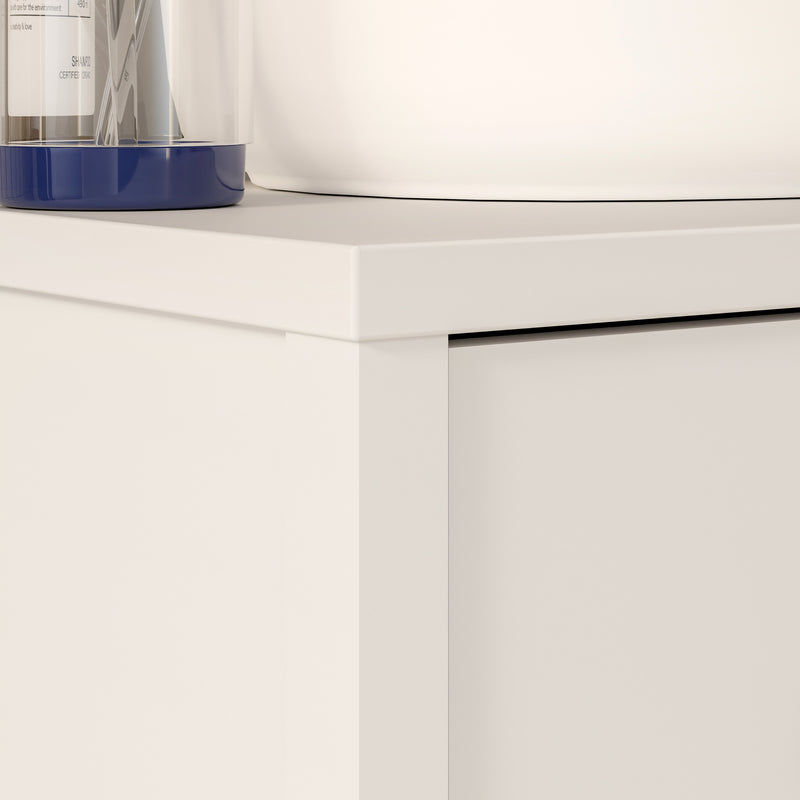 Ipsarion High Cupboard with 2 Doors & Silver Handles in White – image 7