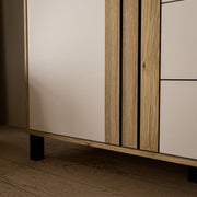 Grafton 1 Door 3 Drawer Chest In Cream and Oak – image 10