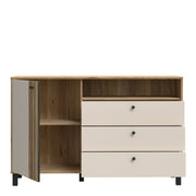 Grafton 1 Door 3 Drawer Chest In Cream and Oak – image 4