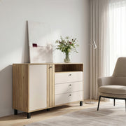 Grafton 1 Door 3 Drawer Chest In Cream and Oak – image 5