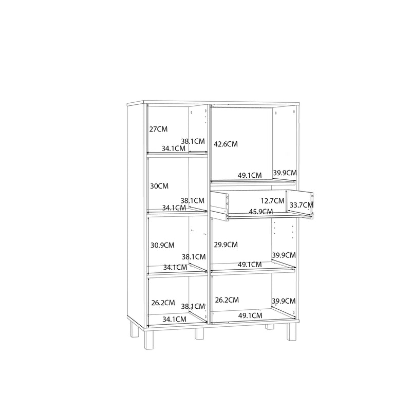 Grafton 3 Door 1 Drawer Cabinet In Cream and Oak – image 10