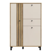 Grafton 3 Door 1 Drawer Cabinet In Cream and Oak – image 2