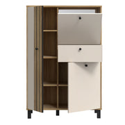 Grafton 3 Door 1 Drawer Cabinet In Cream and Oak – image 3