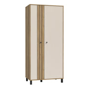 Grafton 2 Door Wardrobe In Cream and Oak – image 1