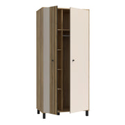 Grafton 2 Door Wardrobe In Cream and Oak – image 3