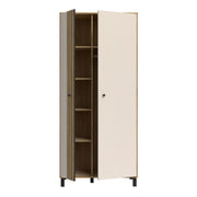 Grafton 2 Door Wardrobe In Cream and Oak – image 4