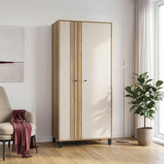 Grafton 2 Door Wardrobe In Cream and Oak – image 5