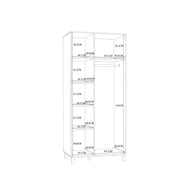 Grafton 2 Door Wardrobe In Cream and Oak – image 9
