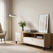 Grafton TV Unit n Cream and Oak – image 5