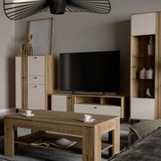 Grafton TV Unit n Cream and Oak – image 7