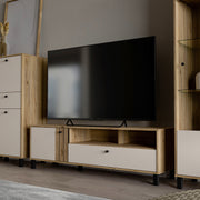 Grafton TV Unit n Cream and Oak – image 8