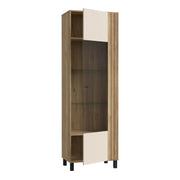 Grafton Glass Door Display Cabinet in Cream and Oak – image 3