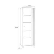 Grafton Glass Door Display Cabinet in Cream and Oak – image 8