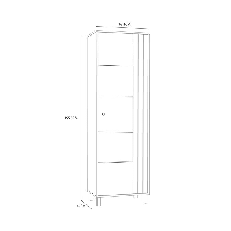 Grafton Glass Door Display Cabinet in Cream and Oak – image 8