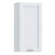 Lokko Hanging Cupboard with 1 Door & Silver Handle in White – image 1