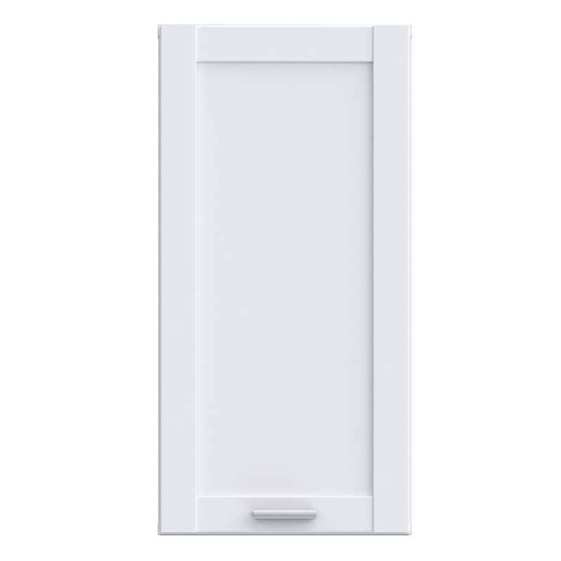 Lokko Hanging Cupboard with 1 Door & Silver Handle in White – image 2